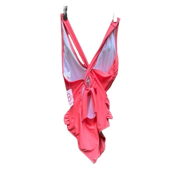 🌻NEW BCA by Rebecca Virtue Tori Coral Twist One Piece Plunge Swimsuit Size M - Picture 5 of 11